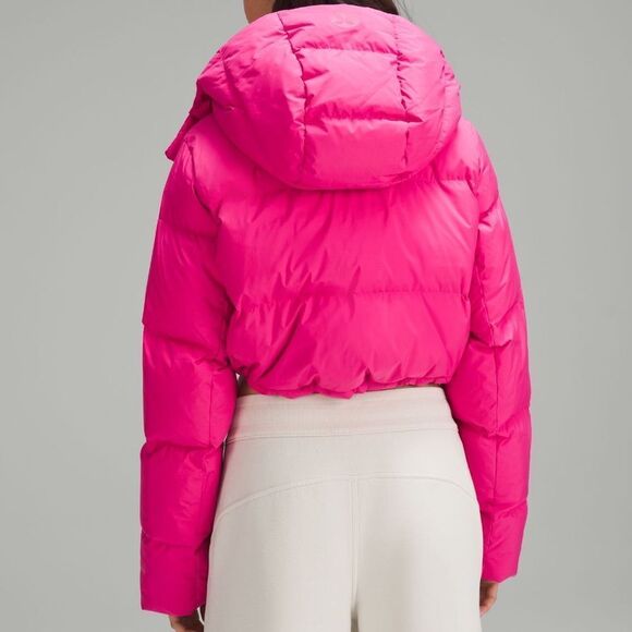 LULULEMON WUNDER Puff SUPER CROPPED JACKET SONIC PINK size 4 6 perfect NWT PERF - Picture 4 of 7